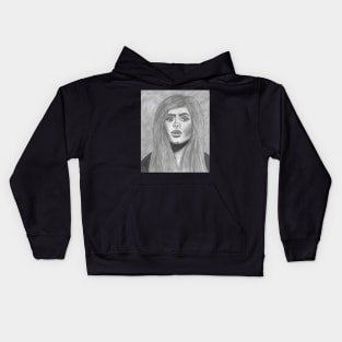 Female portrait Kids Hoodie